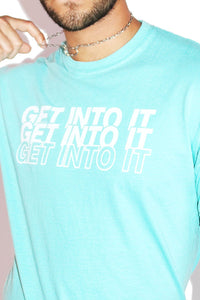 Get Into It Vintage Tee- Teal