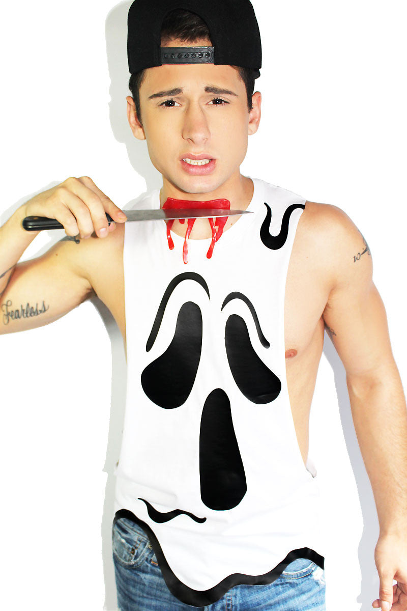 Ghostly Low Arm Tank-White