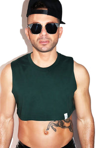 Core Extreme Crop Tank-Dark Green