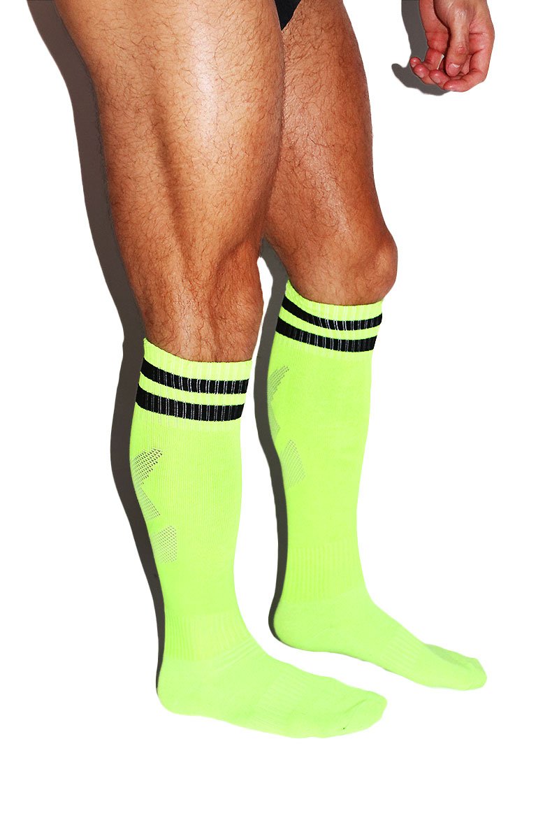 Sport Knee High Socks Neon Green