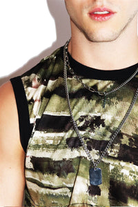 Watermark Extreme Crop Tank-Army