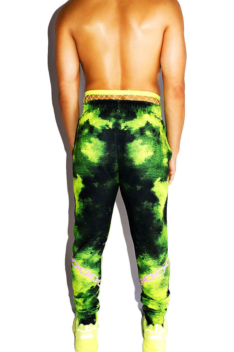 Radioactive Harness All Over Print Sweatpants- Green