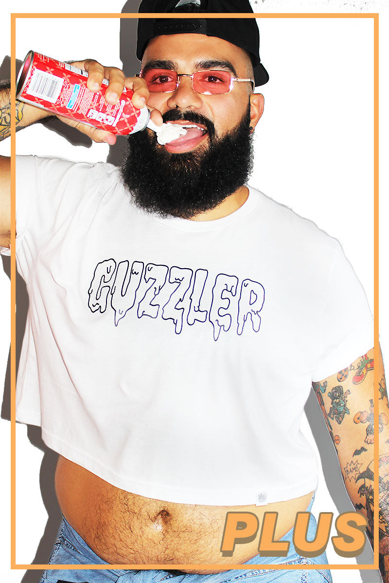 PLUS: Guzzler Crop Tee- White