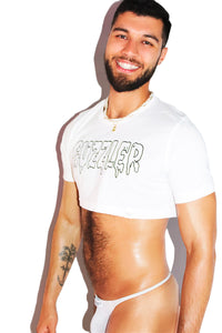 Guzzler Extreme Crop Tee- White