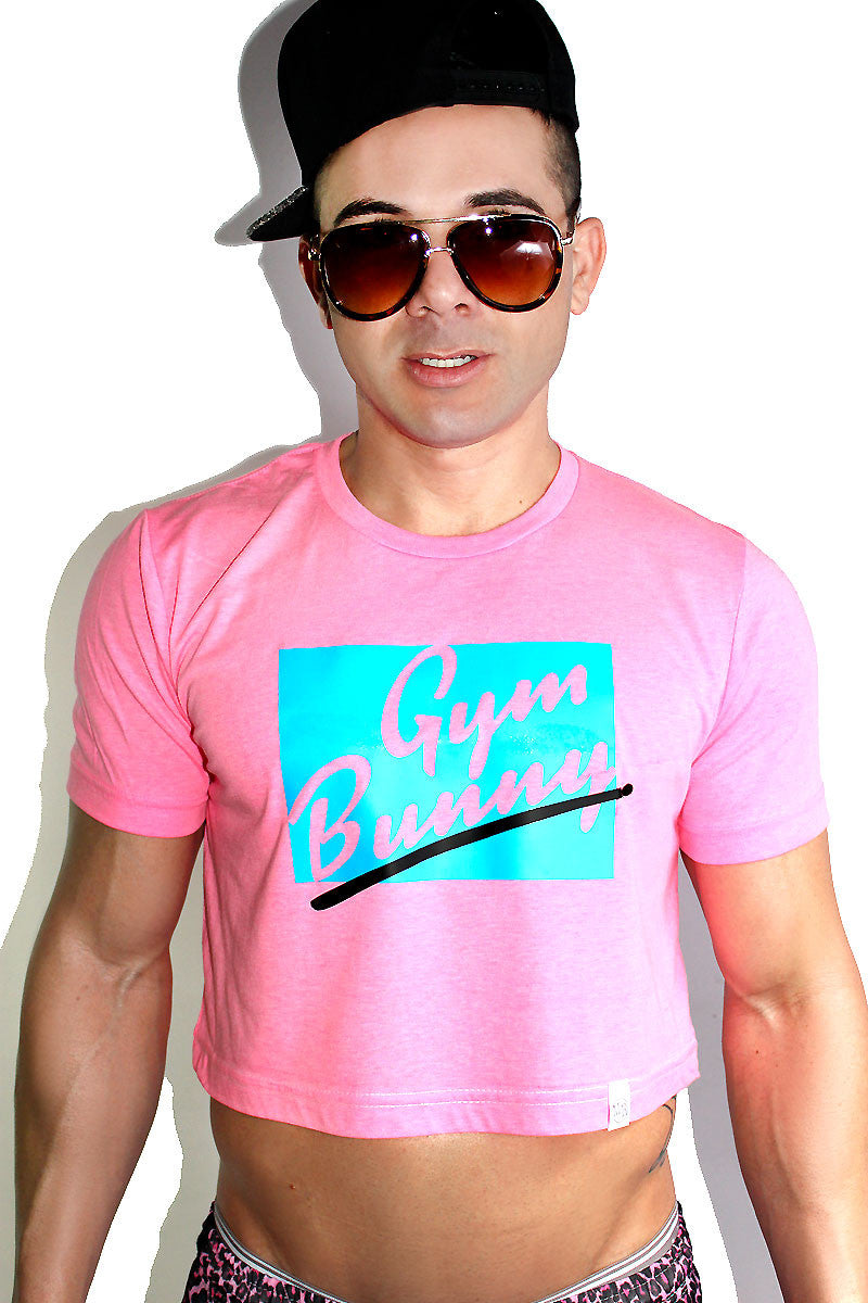 Gym Bunny Crop Tee-Pink