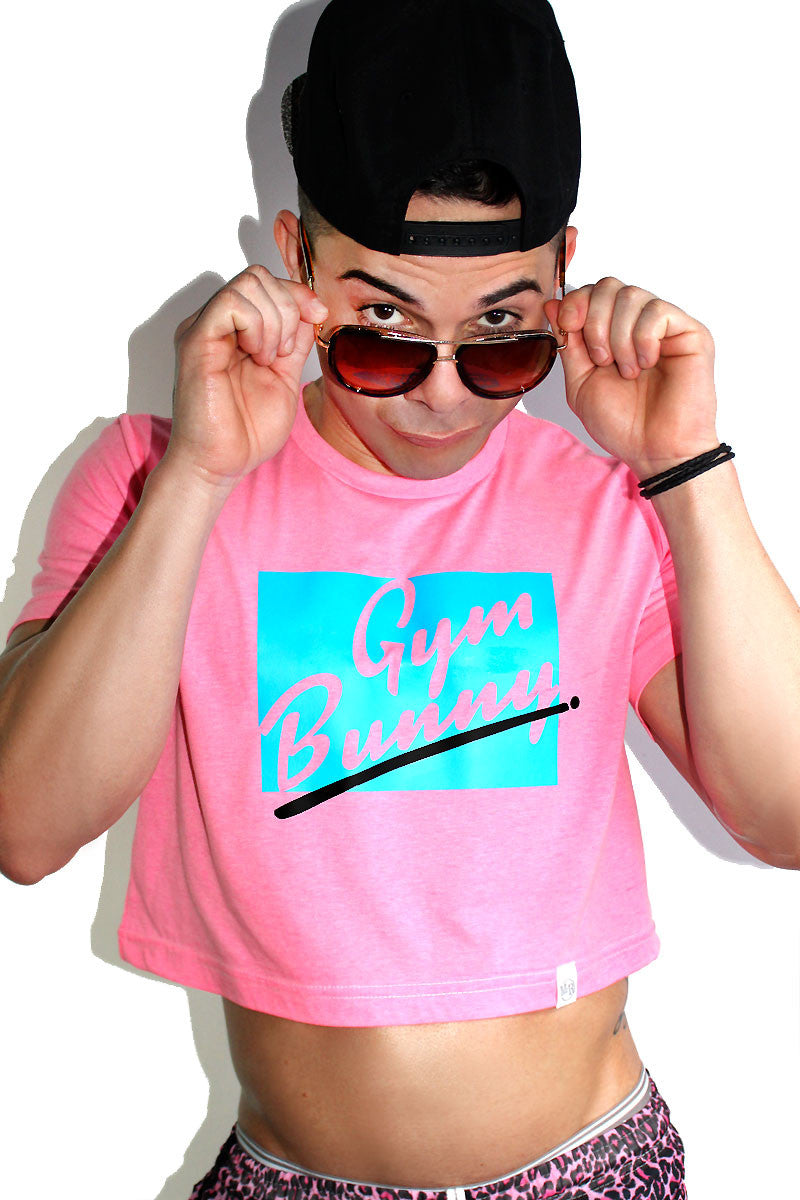 Gym Bunny Crop Tee-Pink