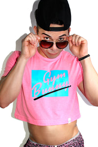 Gym Bunny Crop Tee-Pink