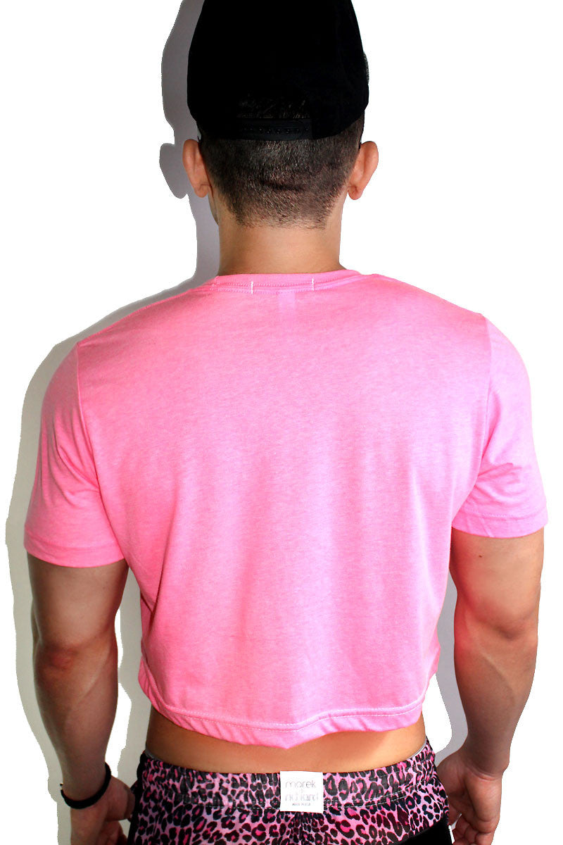 Gym Bunny Crop Tee-Pink
