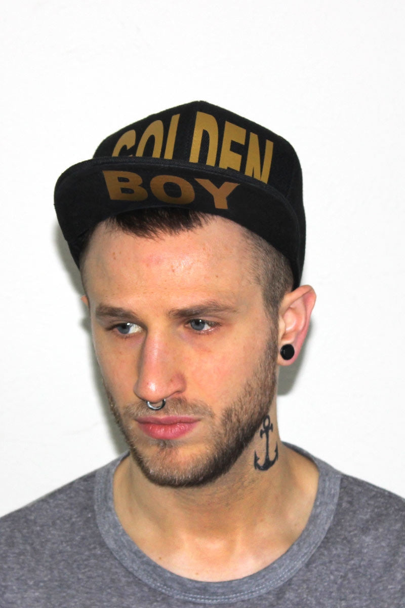 Golden Boy Snap Back Hat- Black