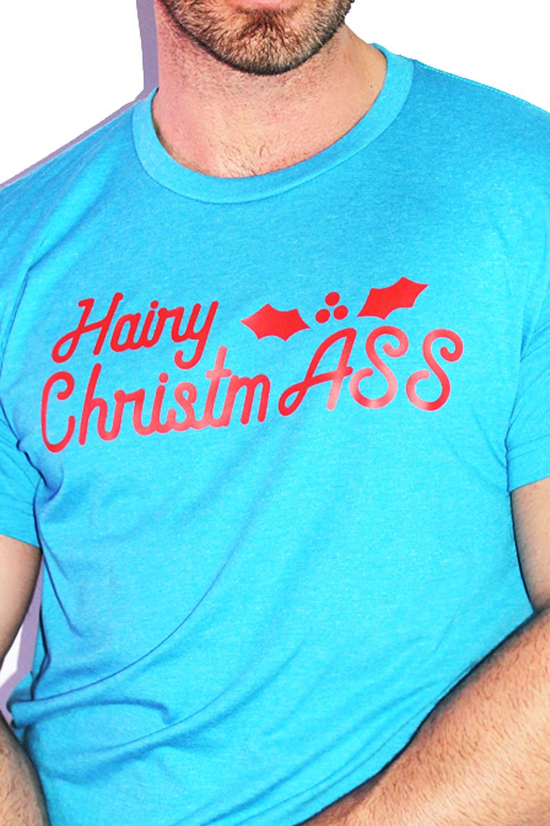 Hairy ChristmASS Tee- Blue