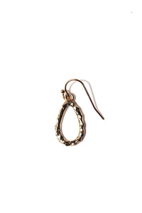 Hammered Teardrop Single Earring-Gold