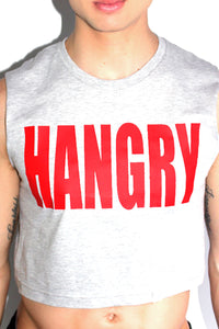Hangry Crop Tank-Grey