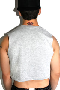 Hangry Crop Tank-Grey