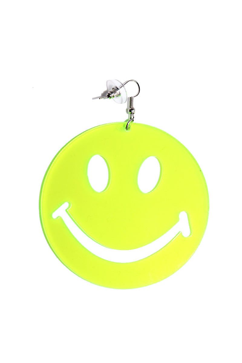 Happy Ending Acrylic Single Earring-Yellow