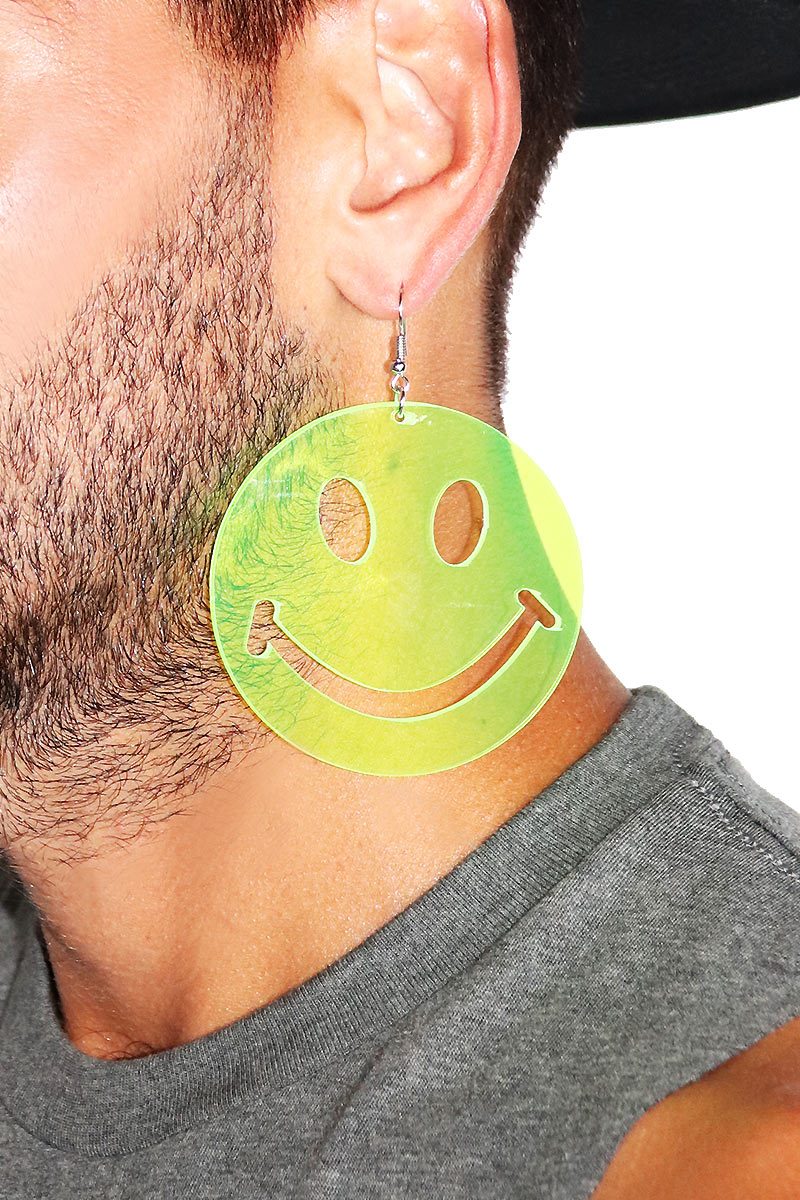 Happy Ending Acrylic Single Earring-Yellow