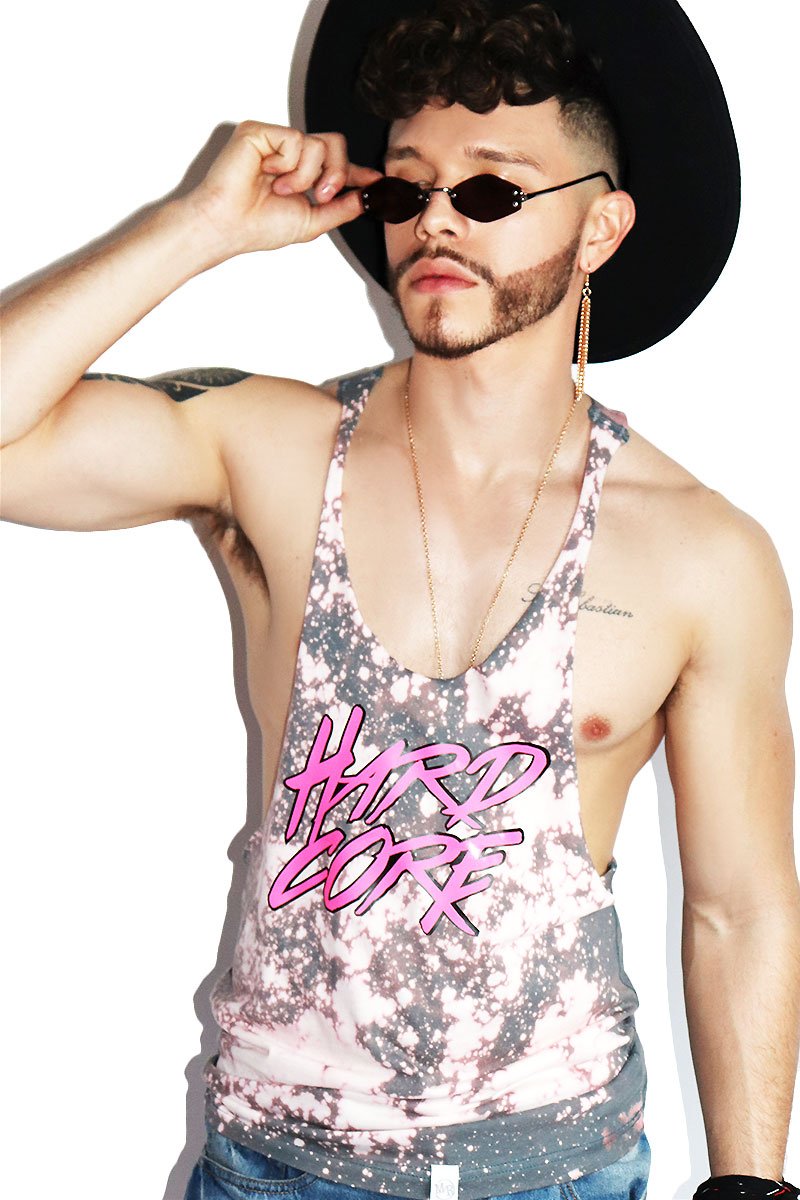 Hard Core String Tank-Grey