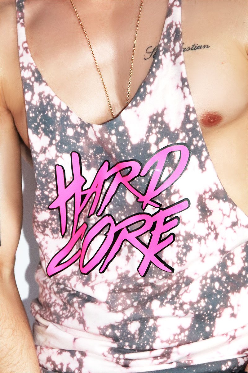 Hard Core String Tank-Grey