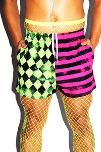 Fun House All Over Active Shorts- Fuchsia