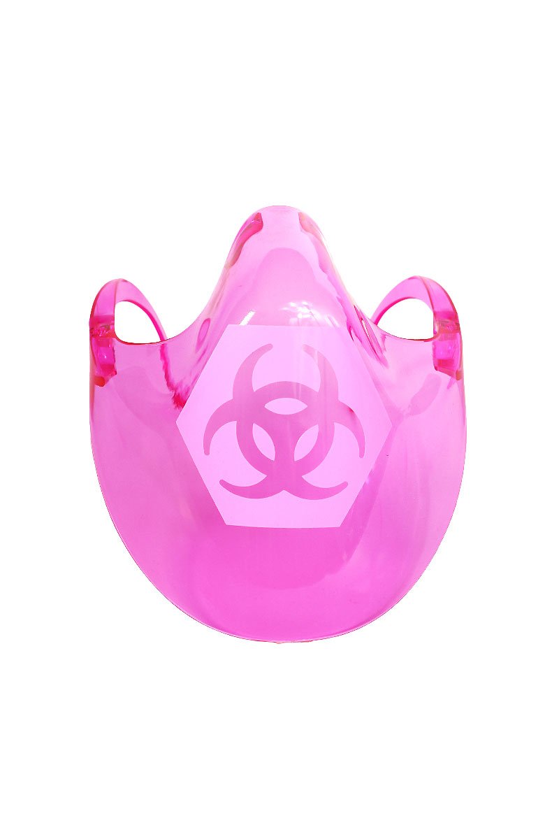 Biohazard Face Shield Sunglasses Mask- Pink
