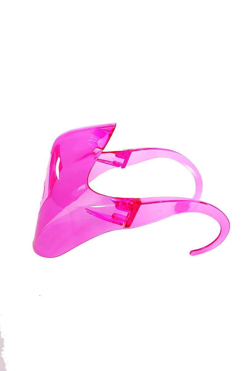 Biohazard Face Shield Sunglasses Mask- Pink