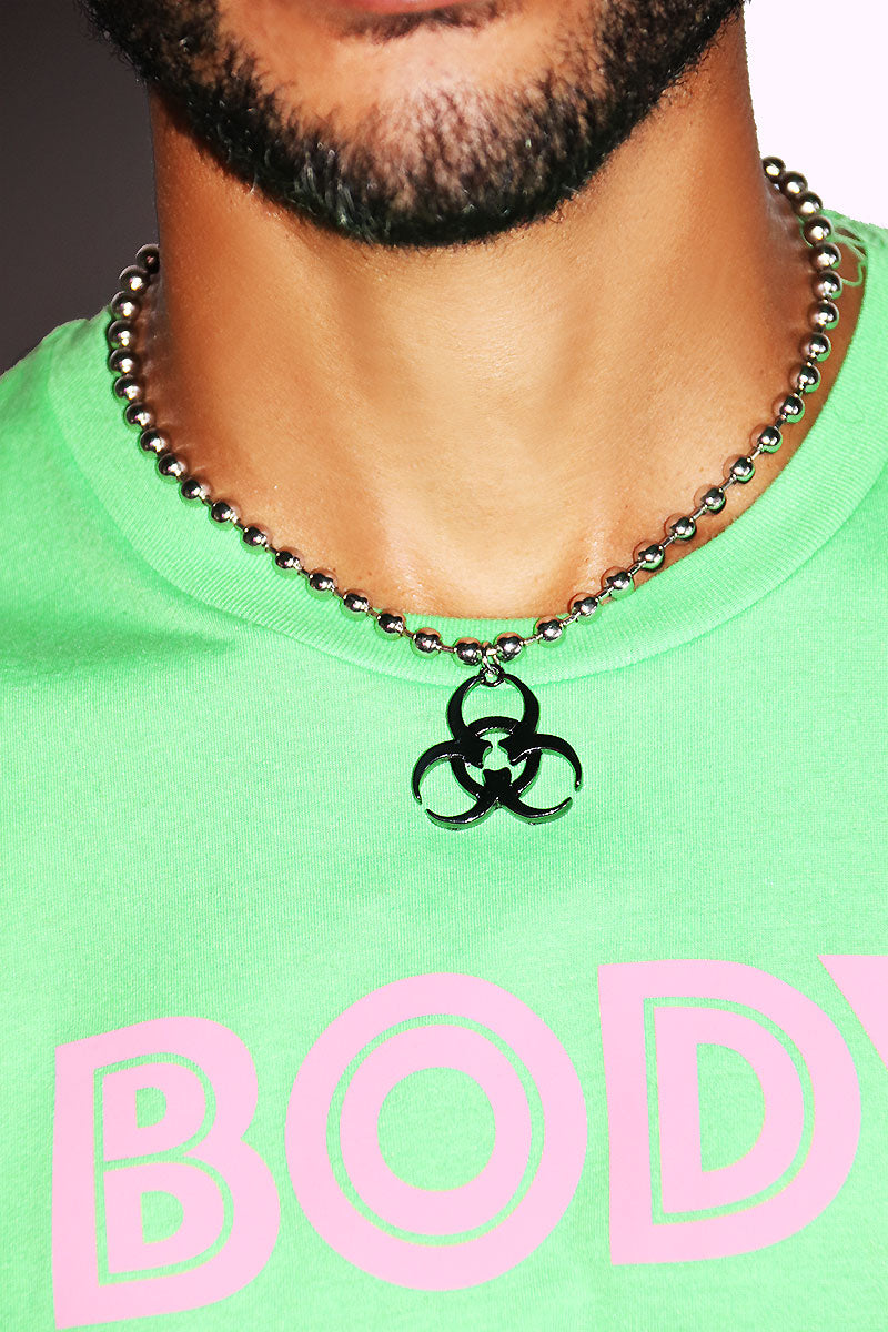 Hazardous Choker Necklace- Silver