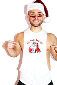 He Can Get It Low Arm Tank- White