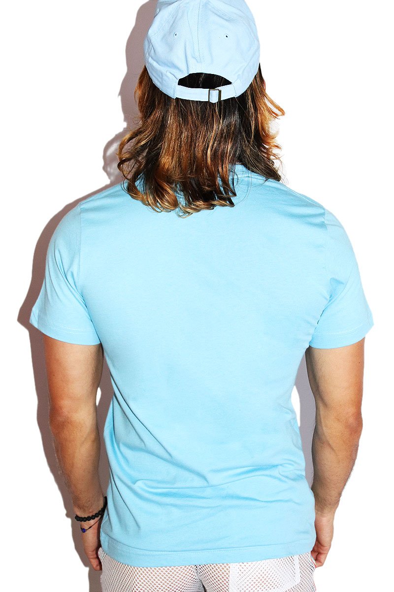 He / Him Pronouns Tee- Sky Blue