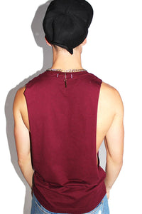I Heart Dick Low Arm Shredder-Burgundy