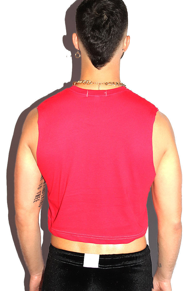 My Heart Is Full Crop Tank-Red