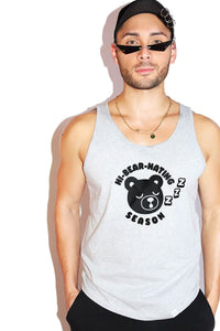 Hibearnating Season Racerback Tank- Grey