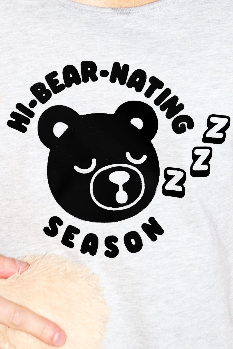 Hibearnating Season Racerback Tank- Grey