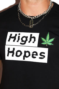 High Hopes Crop Tee- Black