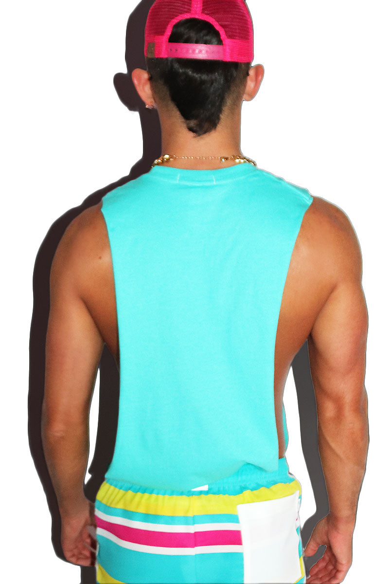 Himbo Low Arm Shredder Tank- Teal