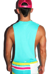 Himbo Low Arm Shredder Tank- Teal