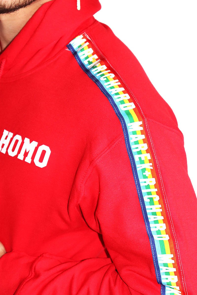 Homo Crop Hoodie-Red