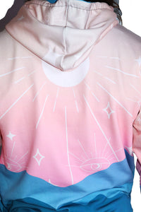 Desert Dusk All Over Print Long Sleeve Hoodie- Pink