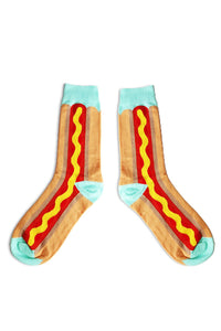Hot Dog Crew Socks- Red