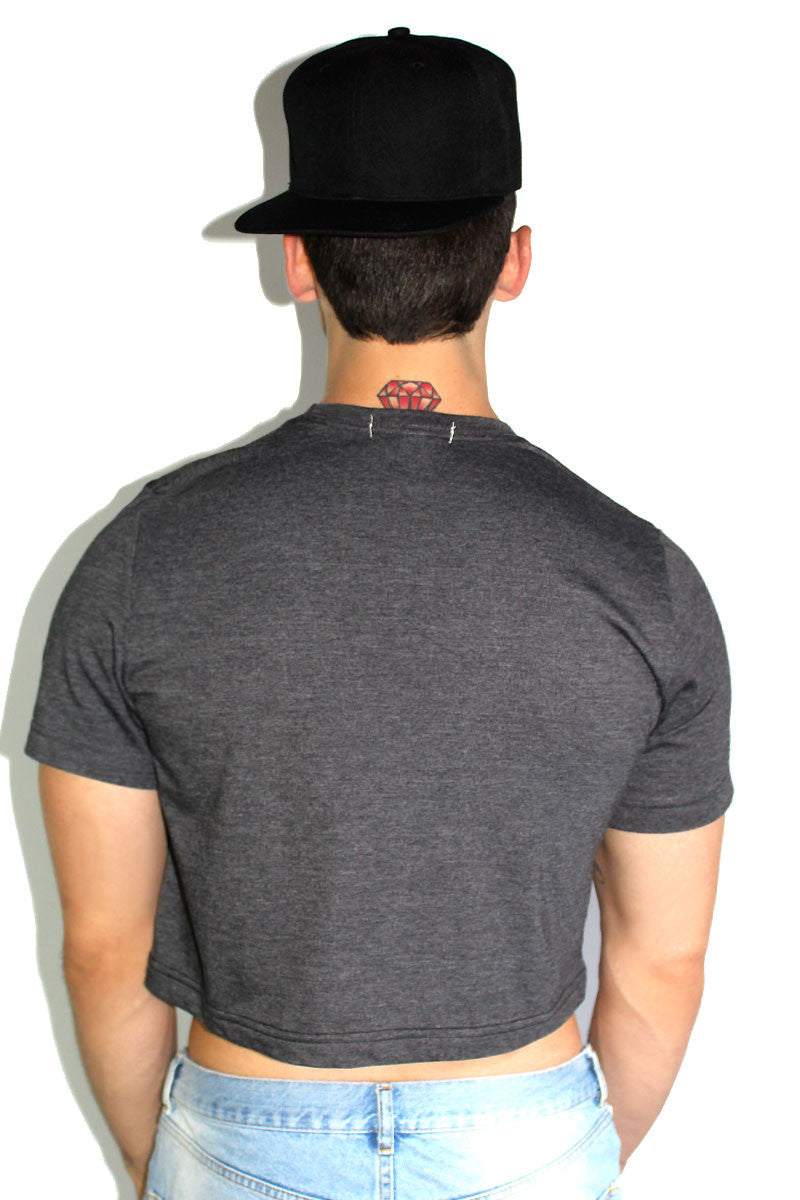 Core Crop Tee- Dark Charcoal