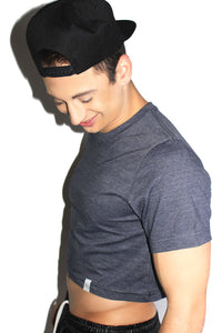 Core Crop Tee-Navy Heather