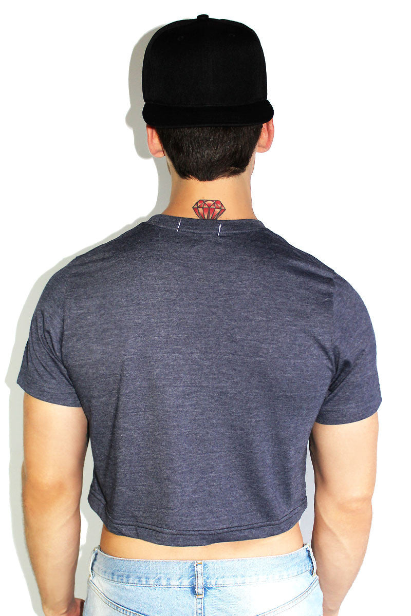 Core Crop Tee-Navy Heather