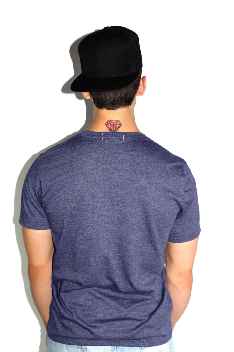Core Crewneck Tee-Heather Navy