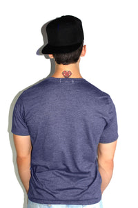 Core Crewneck Tee-Heather Navy