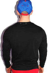 Hung with Care Long Sleeve Tee-Black