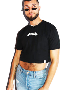 IYKYK Crop Tee-Black