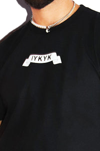 IYKYK Crop Tee-Black