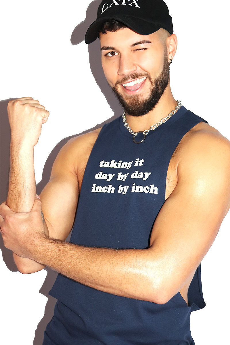 Taking It Day By Day Low Arm Tank- Navy