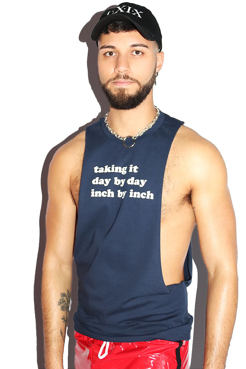 Taking It Day By Day Low Arm Tank- Navy