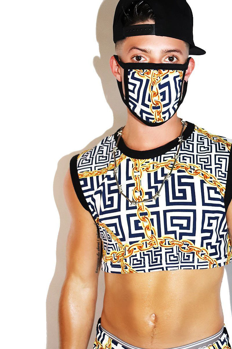 Capri Extreme Crop Tank- Navy