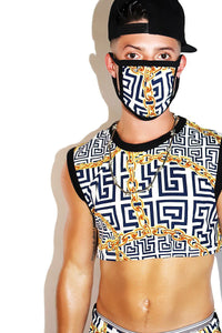 Capri Extreme Crop Tank- Navy