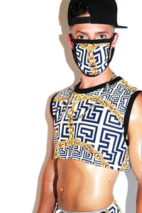 Capri Extreme Crop Tank- Navy